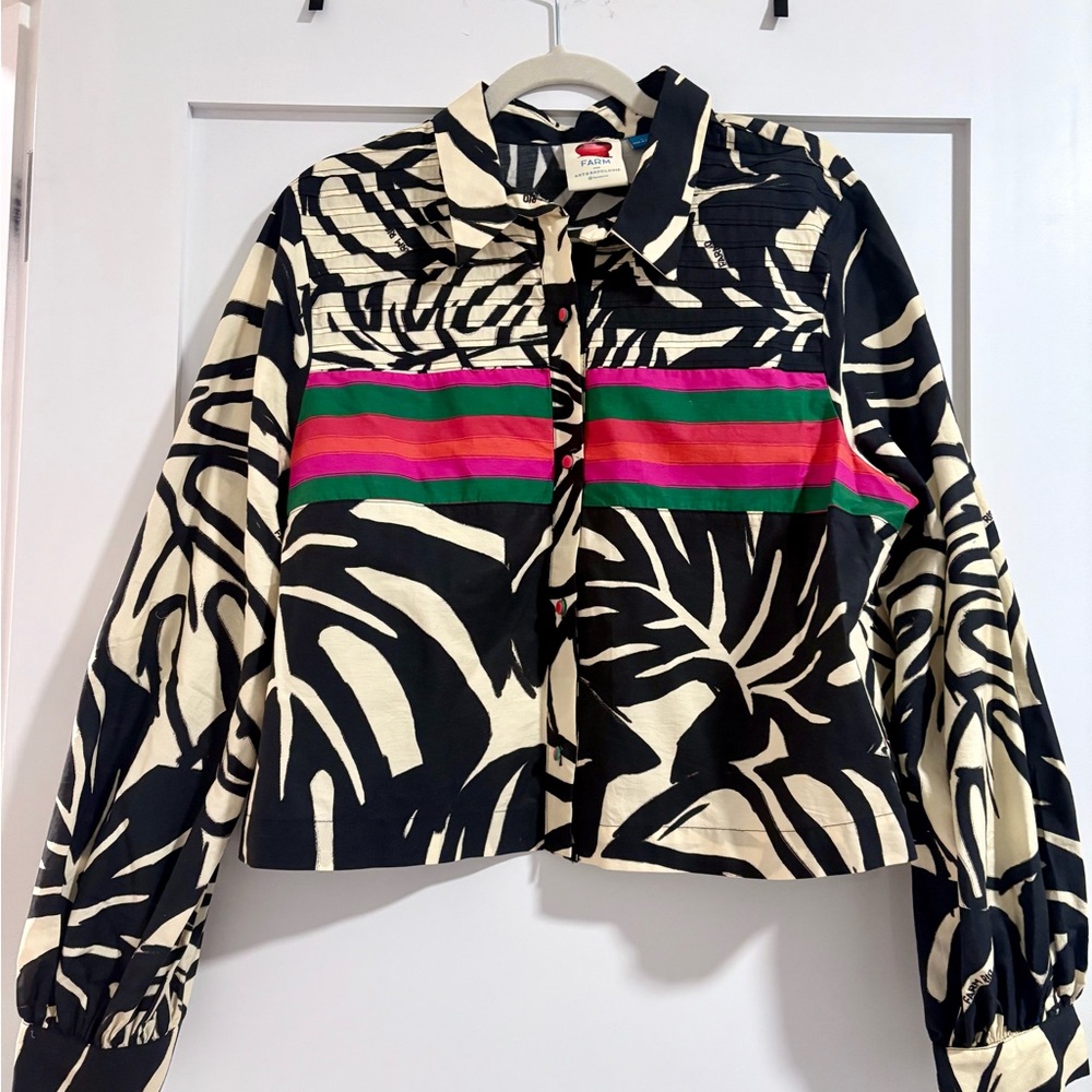 Farm Rio x Anthropologie Puff-Sleeve Graphic Blouse - Picture 3 of 5